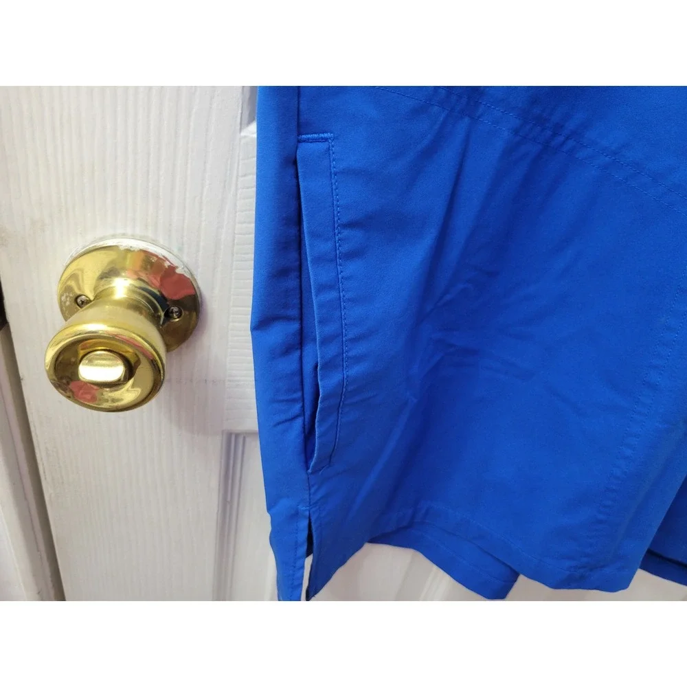 Carhartt Force Scrub Top Large Royal Blue Modern Fit V-Neck C16113 Short Sleve